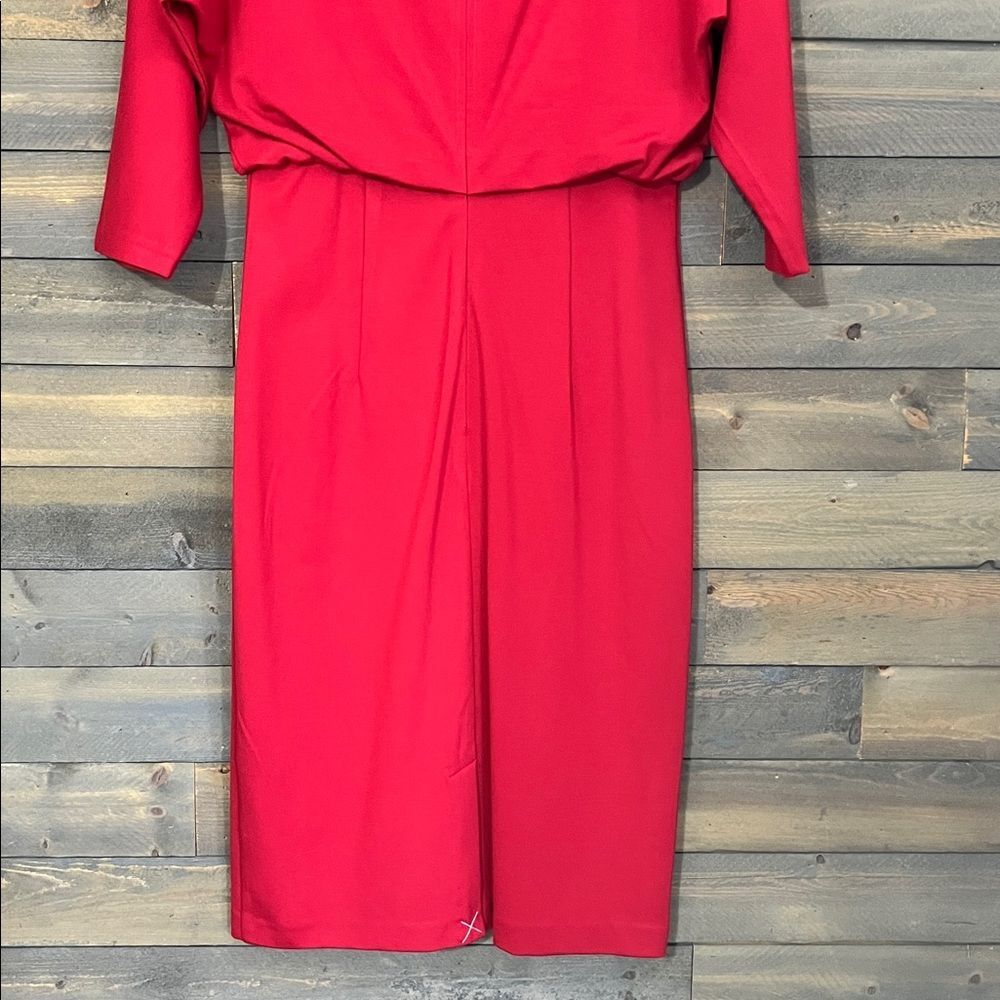 New J.MCLAUGHLIN Tinley 3/4 Sleeve Sheath Dress Size XS in Red - Picture 5 of 14